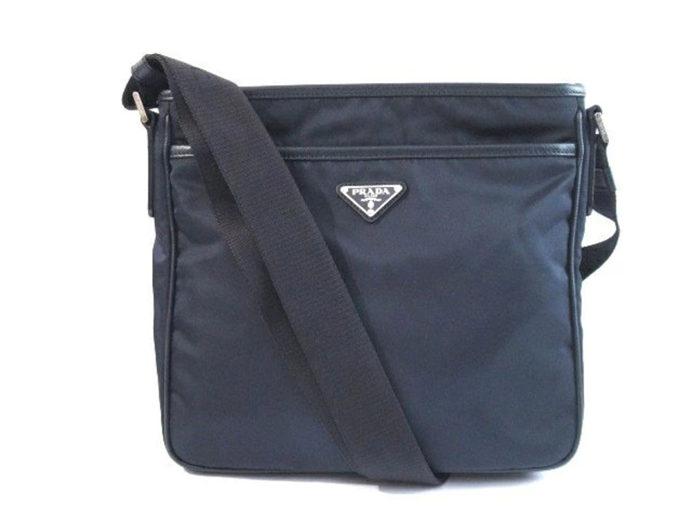 Prada Crossbody Tessuto Saffiano Bag Navy Blue